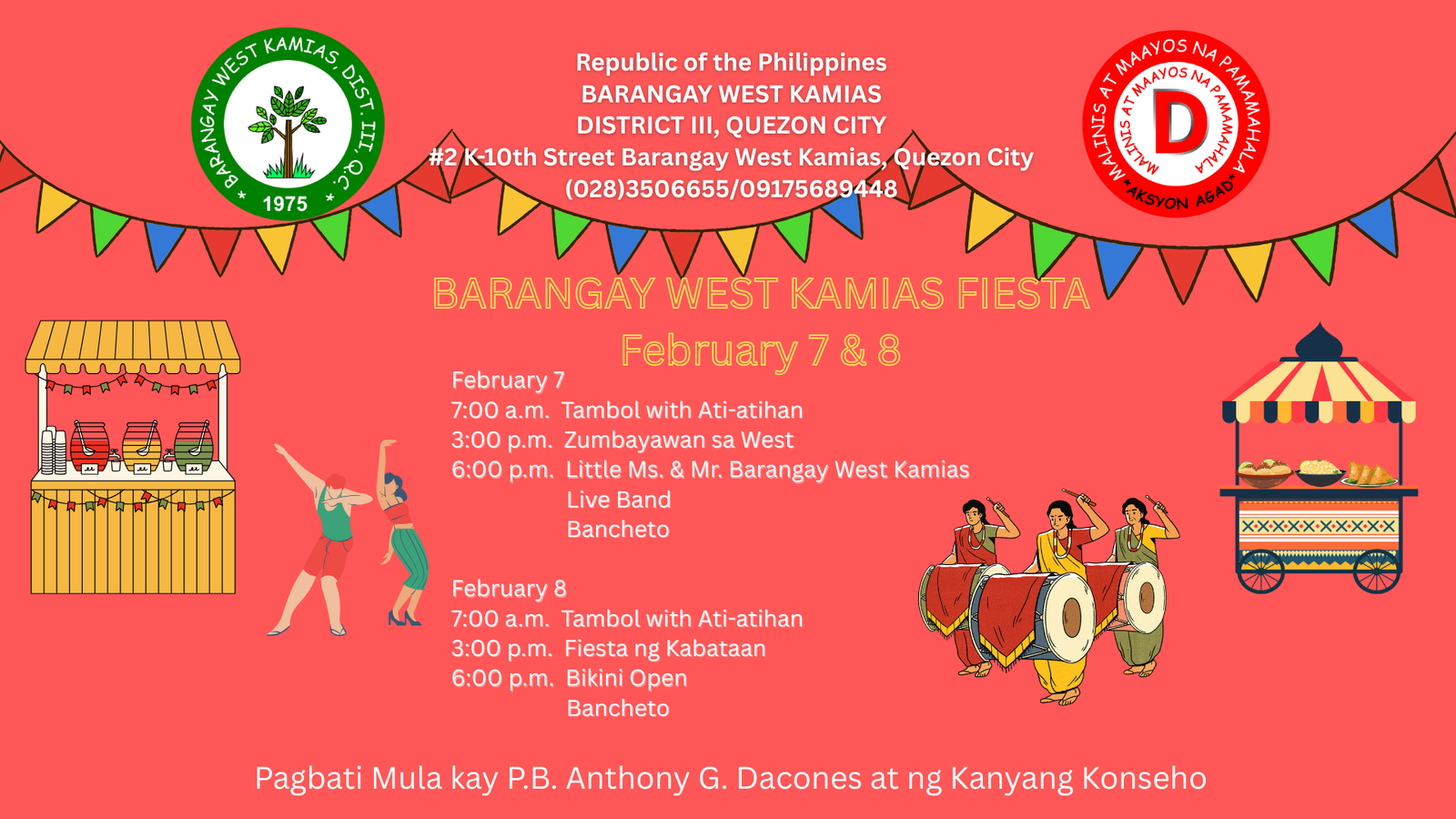 Barangay West Kamias Fiesta (February 7 & 8)